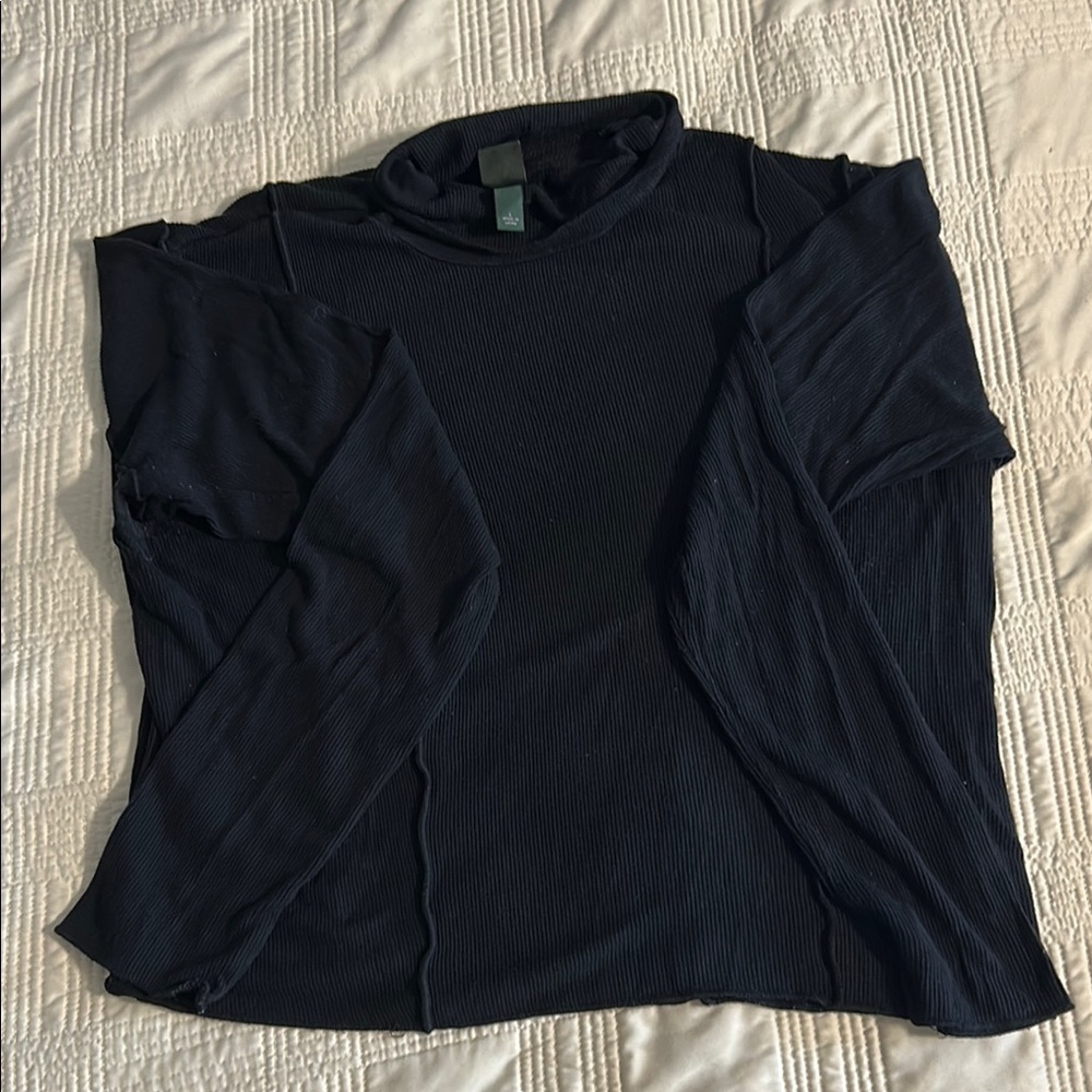 Wild Fable Black Ribbed Top